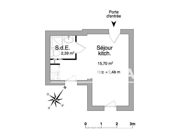 Studio meublé (18.09 m²) à louer - La Roche Sur Yon (85000)