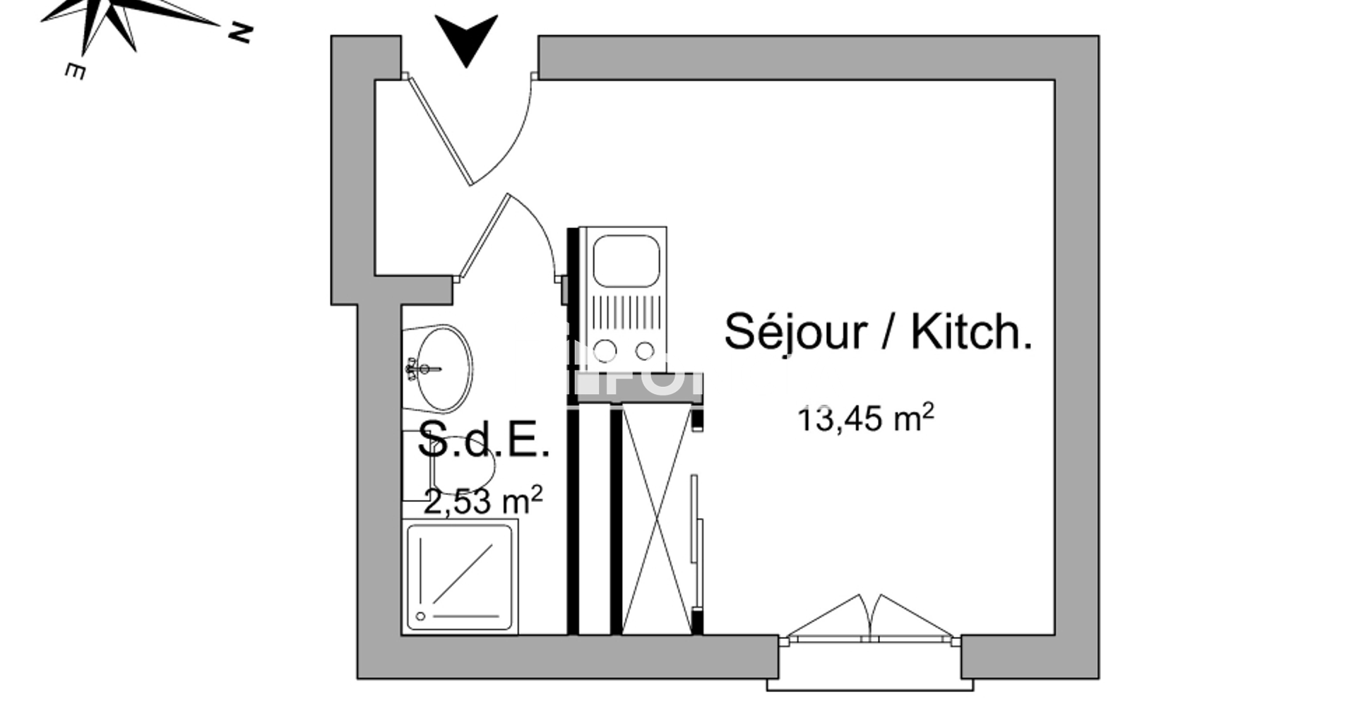 Studio (15.98 m²) à louer - La Roche-sur-yon (85000)