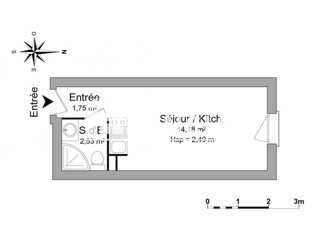 Studio (18.46 m²) à louer - La Roche Sur Yon (85000)