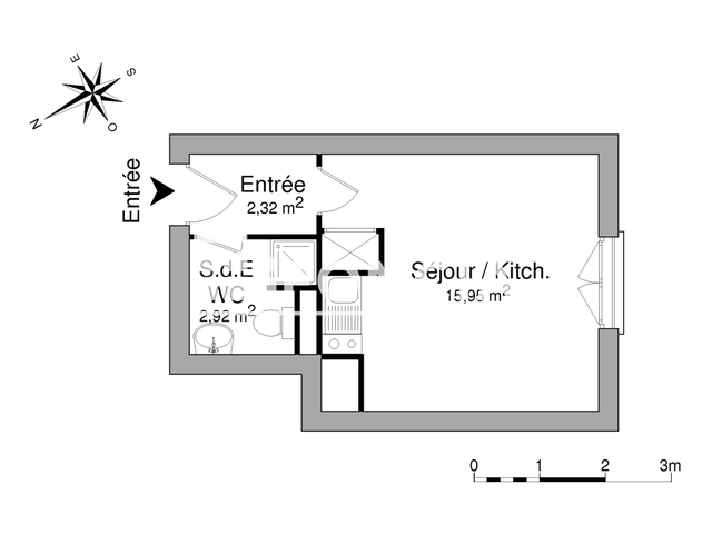 Studio (21.19 m²) à louer - La Roche Sur Yon (85000)
