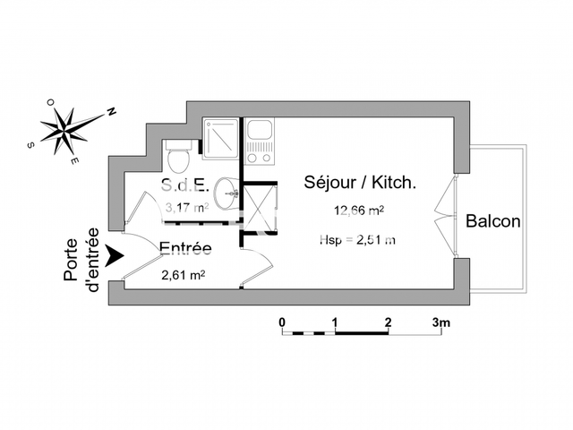 Studio (18.44 m²) à louer - La Roche Sur Yon (85000)