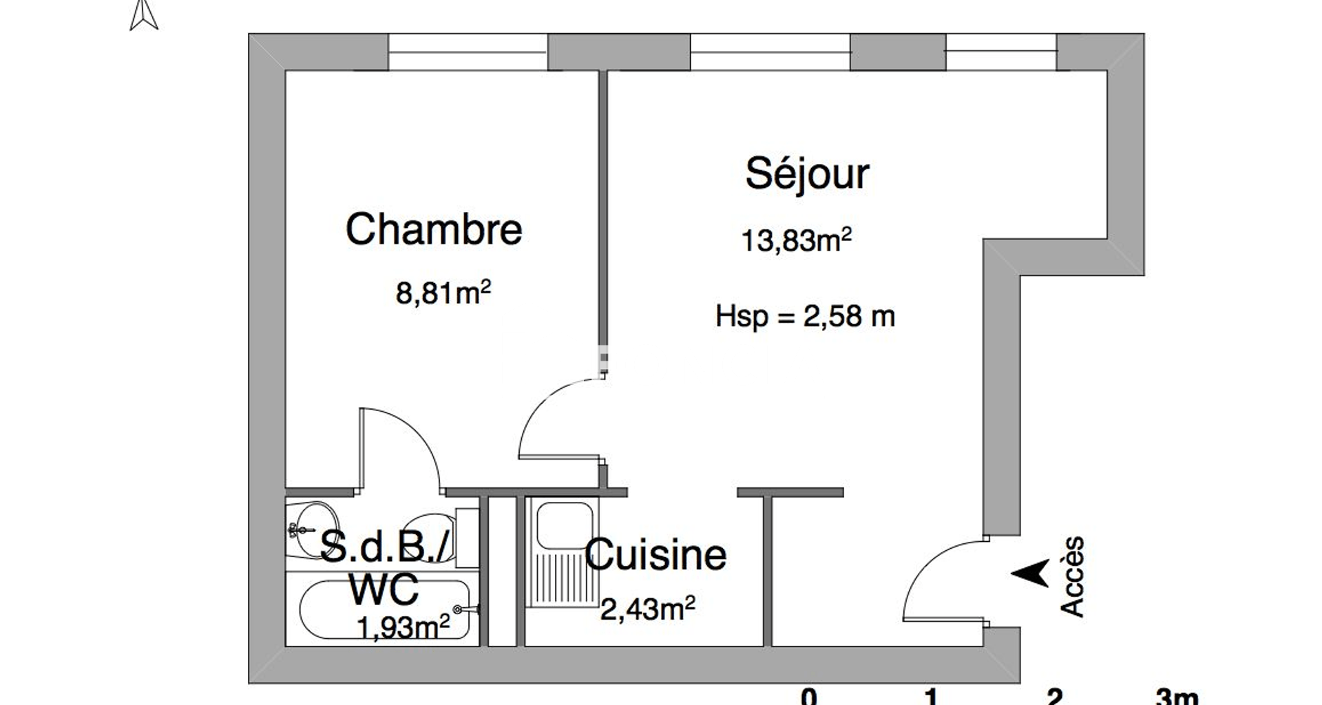 Appartement 2 pièces (27 m²) à louer - Montrouge (92120)
