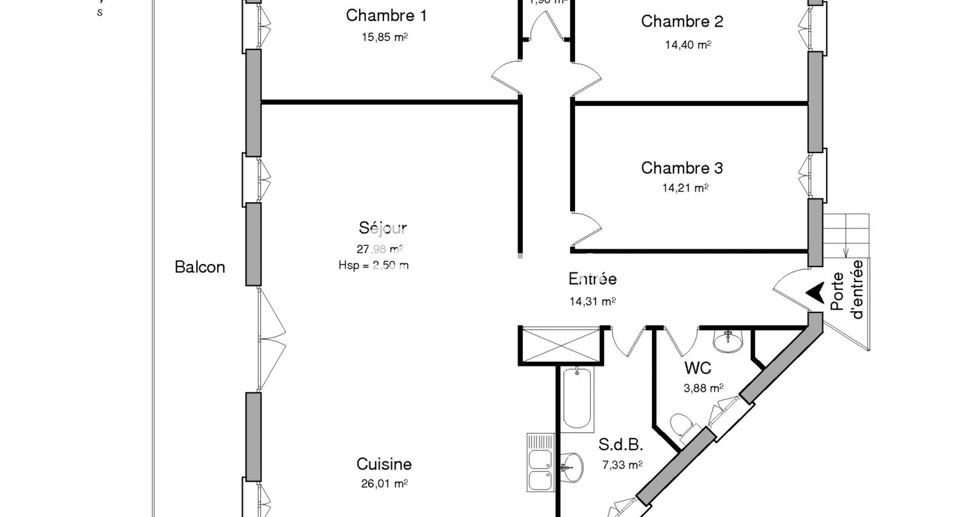Appartement 4 pièces (125.87 m²) à louer - Septème (38780)