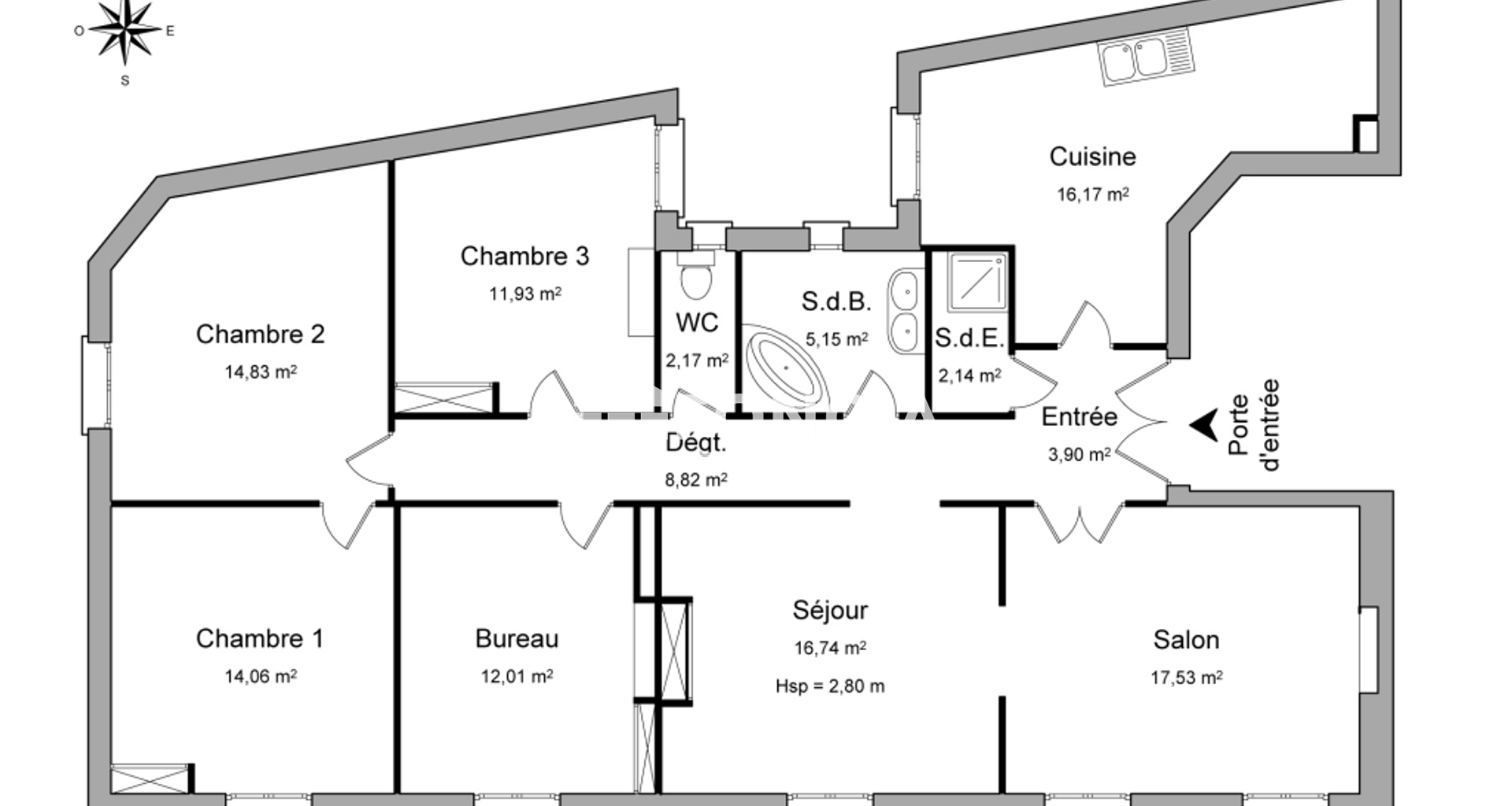 Appartement 6 pièces (125.45 m²) à louer - Valence (26000)