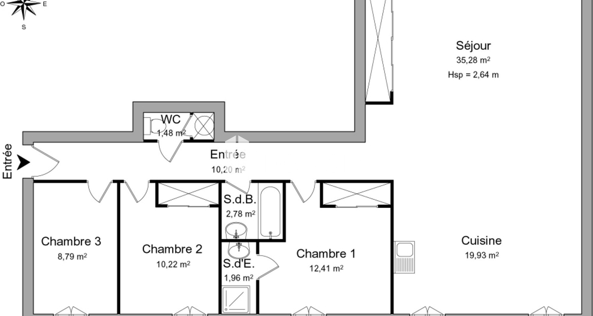Appartement 4 pièces (103.05 m²) à louer - Montboucher-sur-jabron (26740)