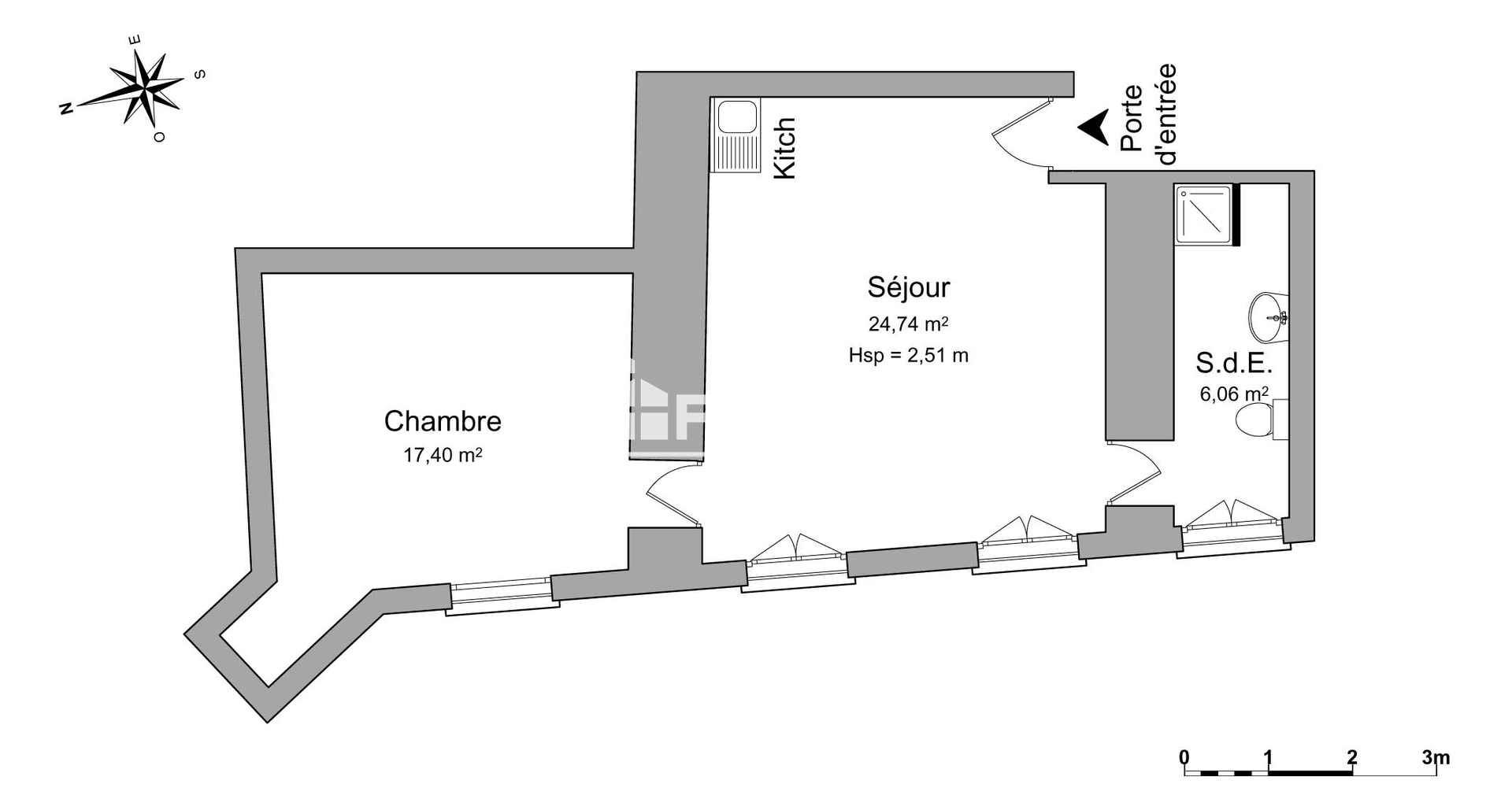 Appartement 2 pièces (48.2 m²) à louer - Valence (26000)