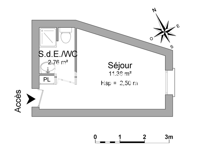 Studio (14.14 m²) à louer - Bourg Les Valence (26500)