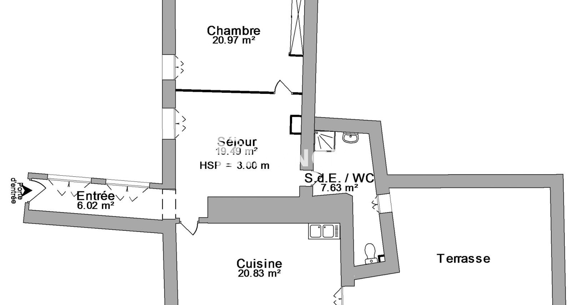 Appartement 2 pièces (74.94 m²) à louer - Romans-sur-isère (26100)