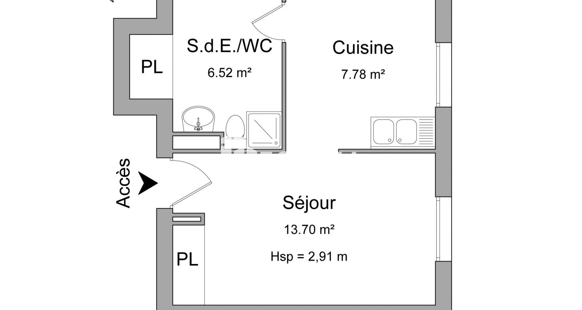 Studio (28 m²) à louer - Donzère (26290)