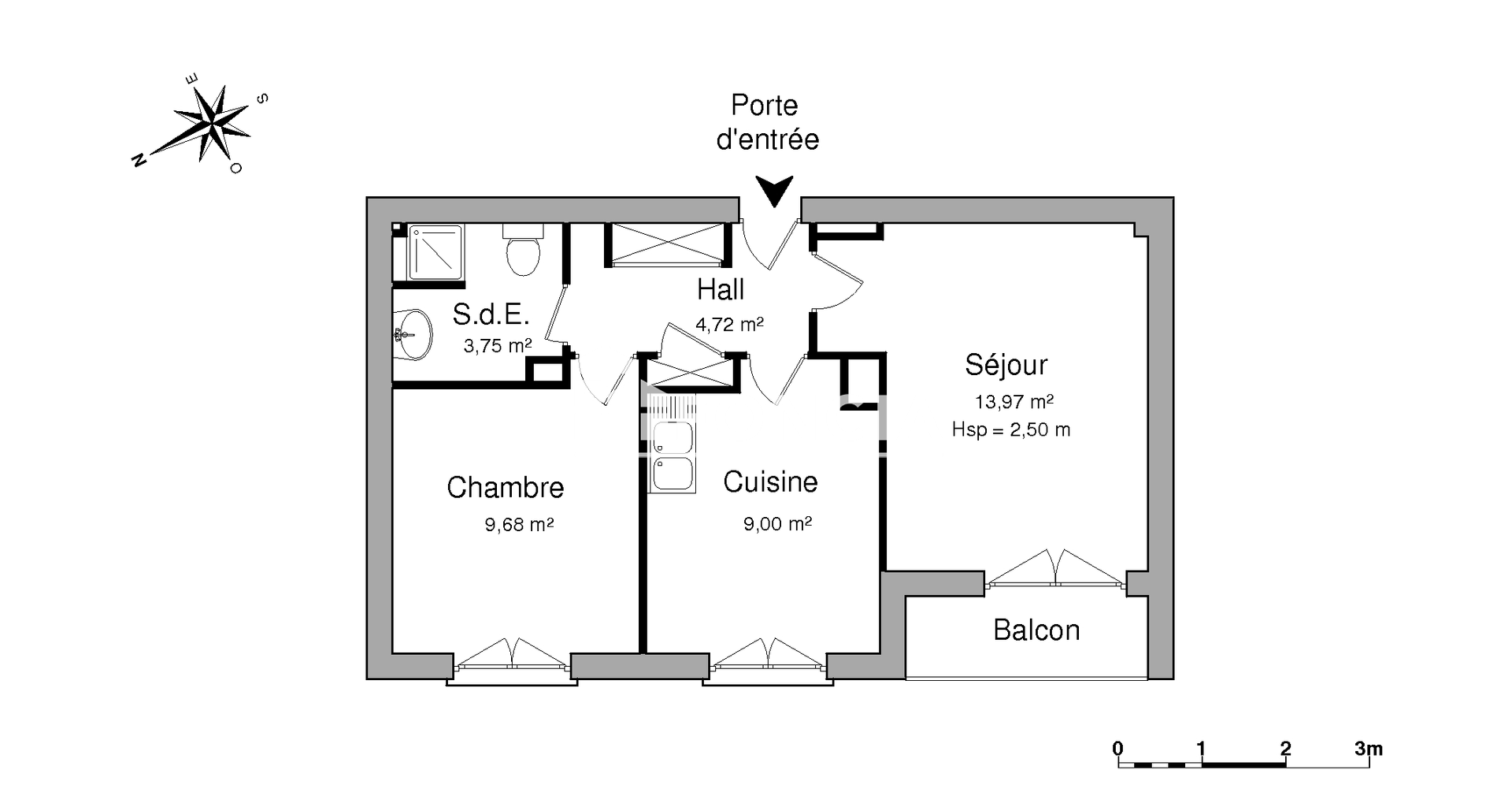 Appartement 2 pièces (41.12 m²) à louer - Roussillon (38150)