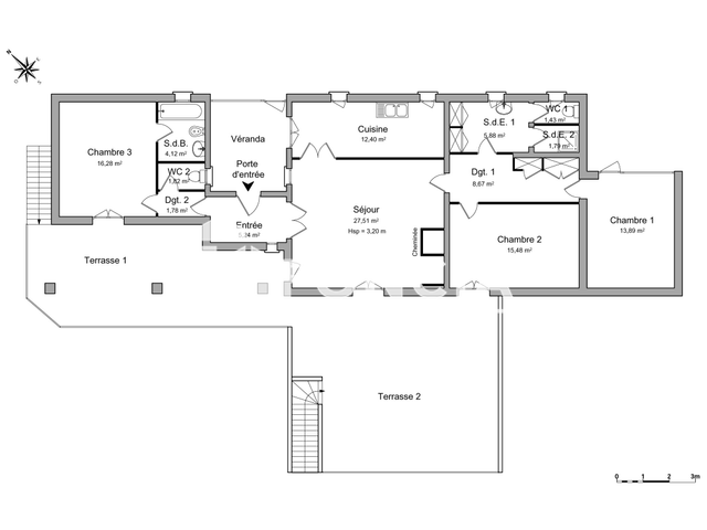 Maison 4 pièces (116.29 m²) à louer - Allex (26400)