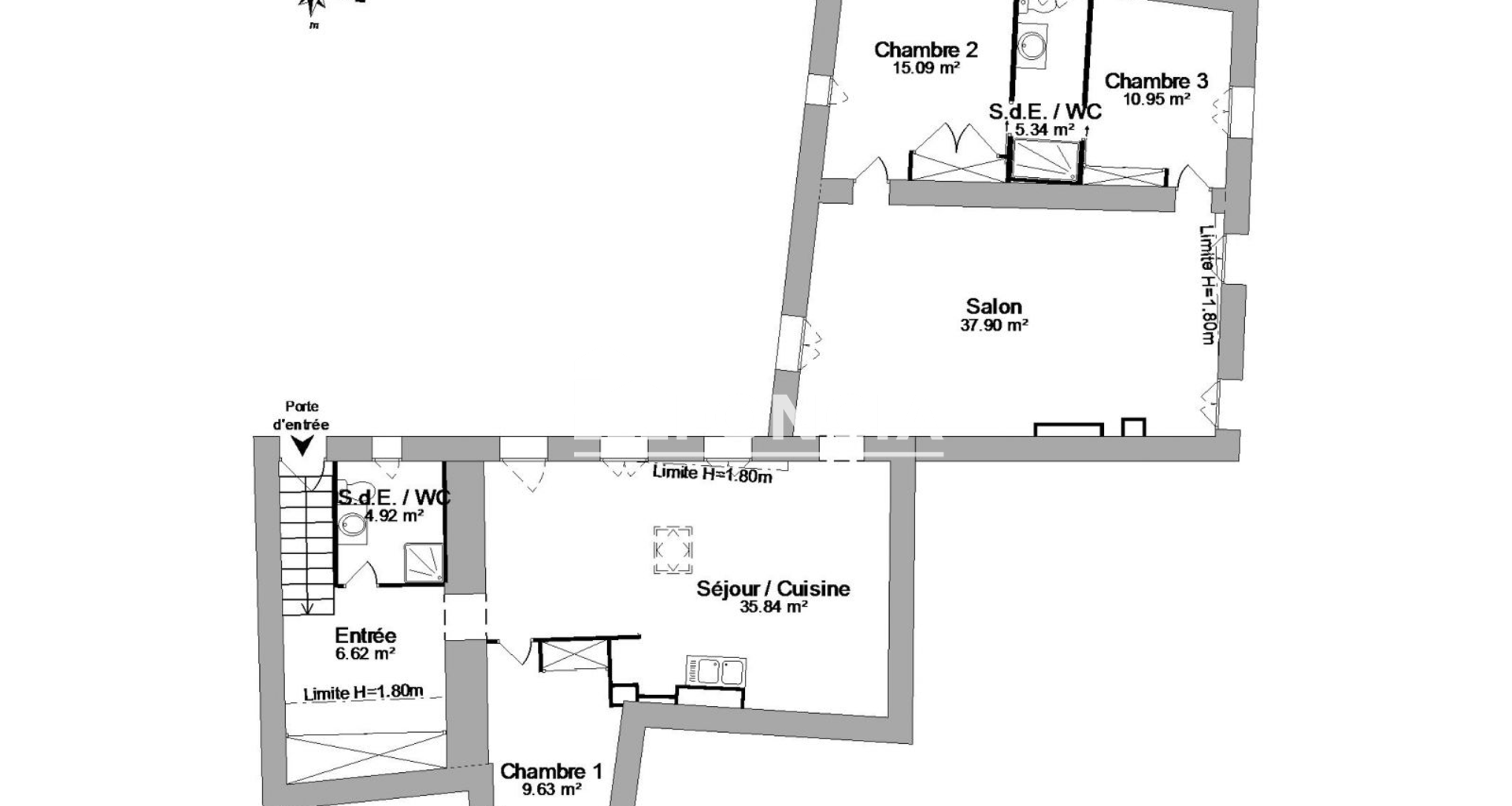 Appartement 4 pièces (117 m²) à louer - Romans-sur-isère (26100)