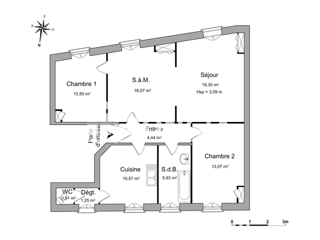 Appartement 4 pièces (81.04 m²) à louer - Bourgoin-jallieu (38300)