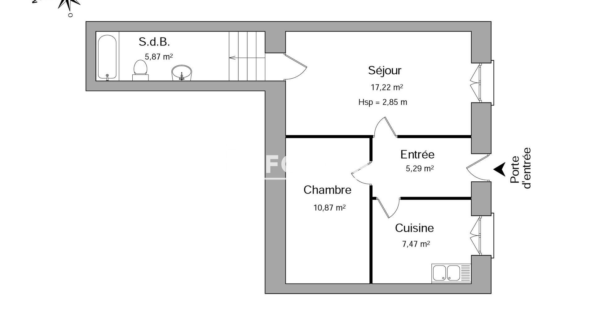 Appartement 2 pièces (46.72 m²) à louer - Pont-évêque (38780)