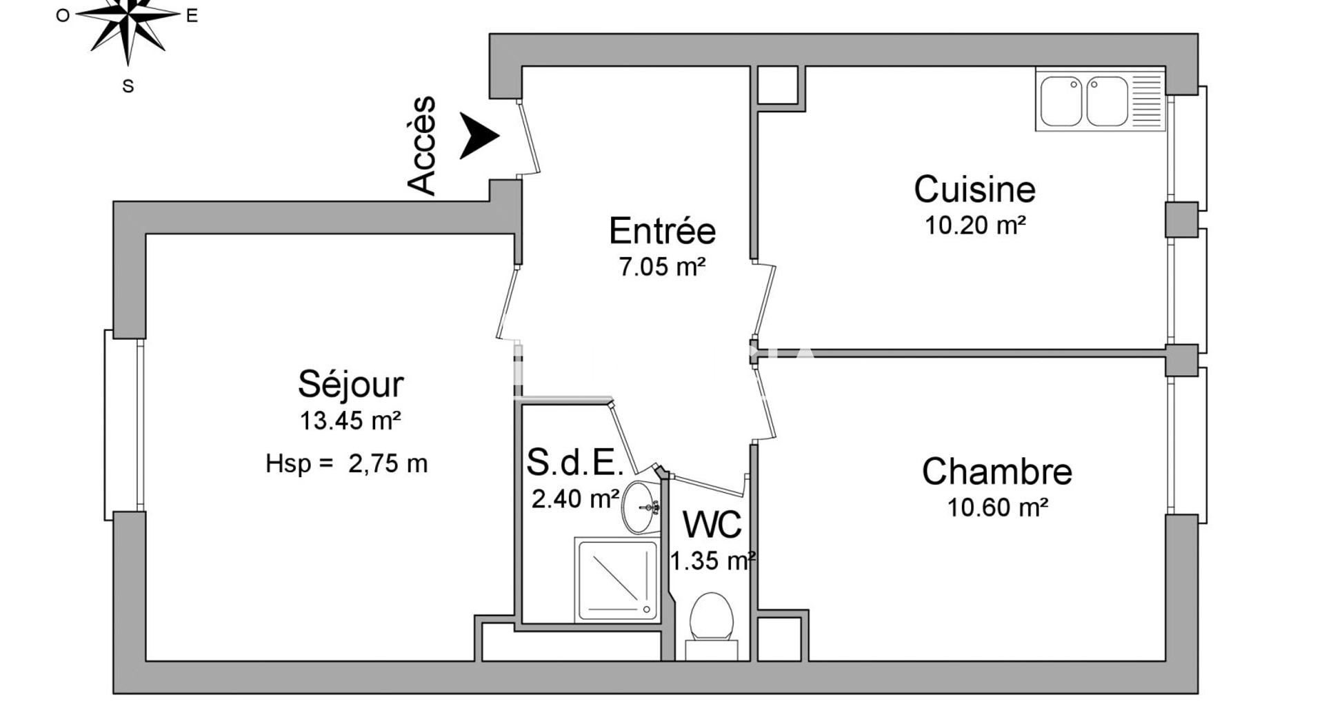 Appartement 2 pièces (45.05 m²) à louer - Blois (41000)