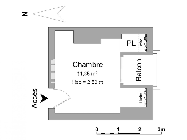 Studio meublé (12.12 m²) à louer - Tours (37000)