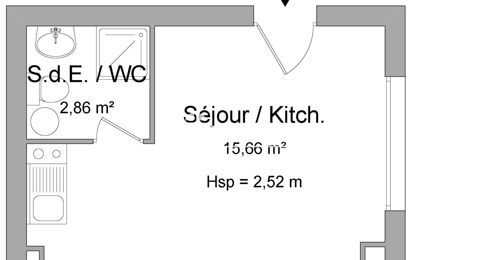 Studio (18.52 m²) à louer - Château-renault (37110)