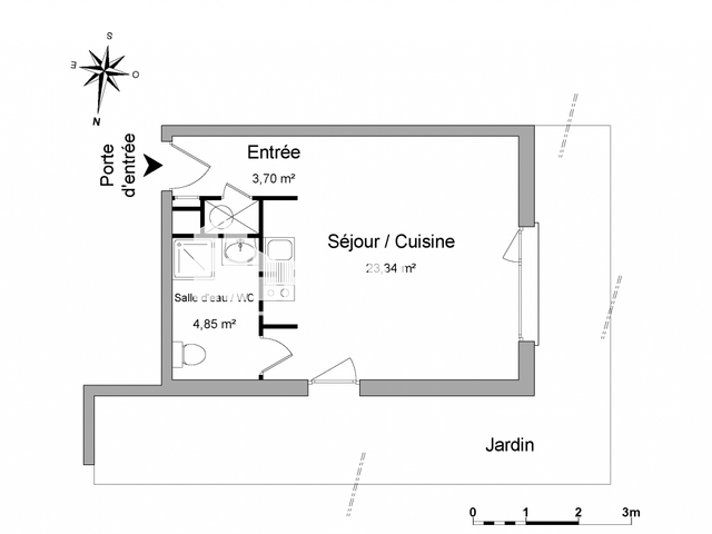 Studio (31.89 m²) à louer - Tours (37100)