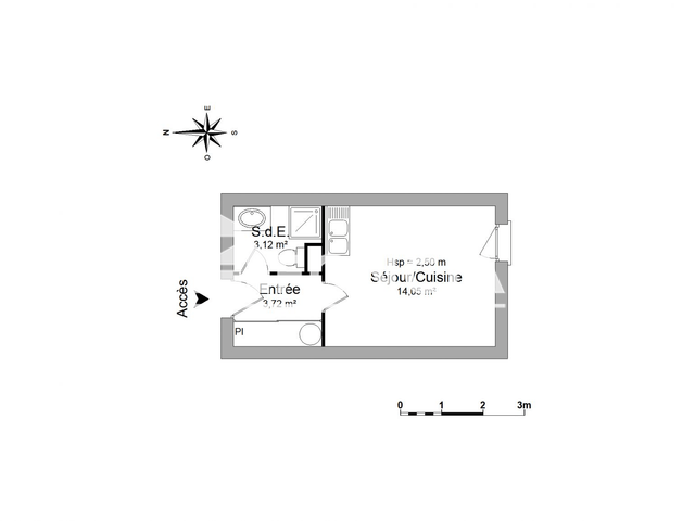 Studio (20.89 m²) à louer - La Riche (37520)