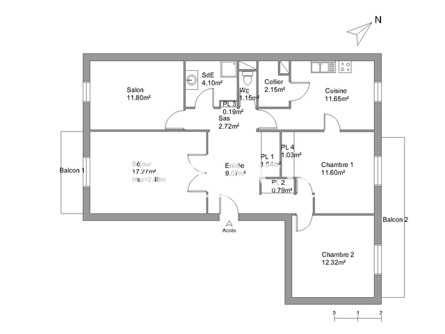 Appartement 3 pièces (87.48 m²) à louer - Blois (41000)
