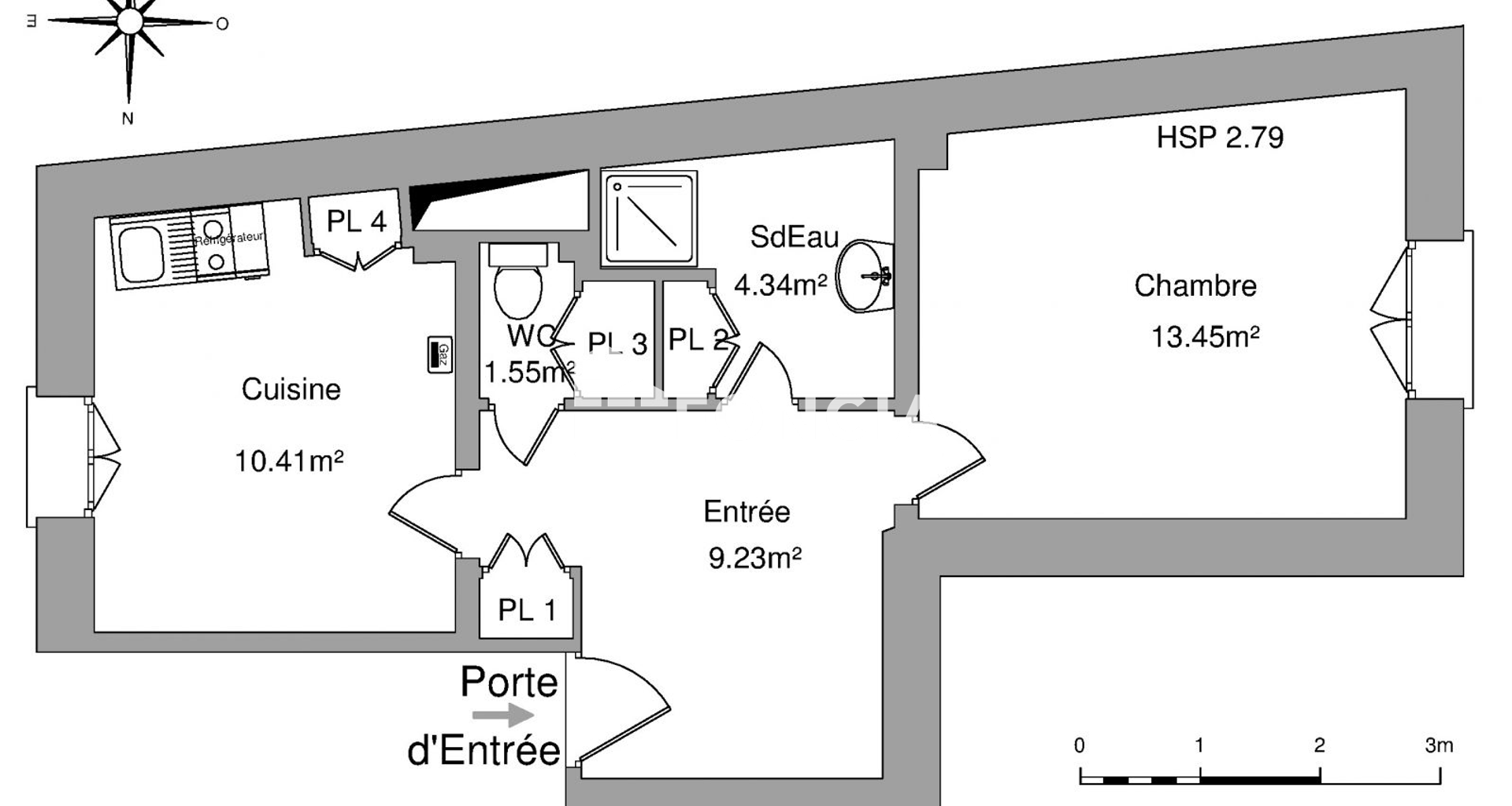 Studio (38.98 m²) à louer - Tours (37000)