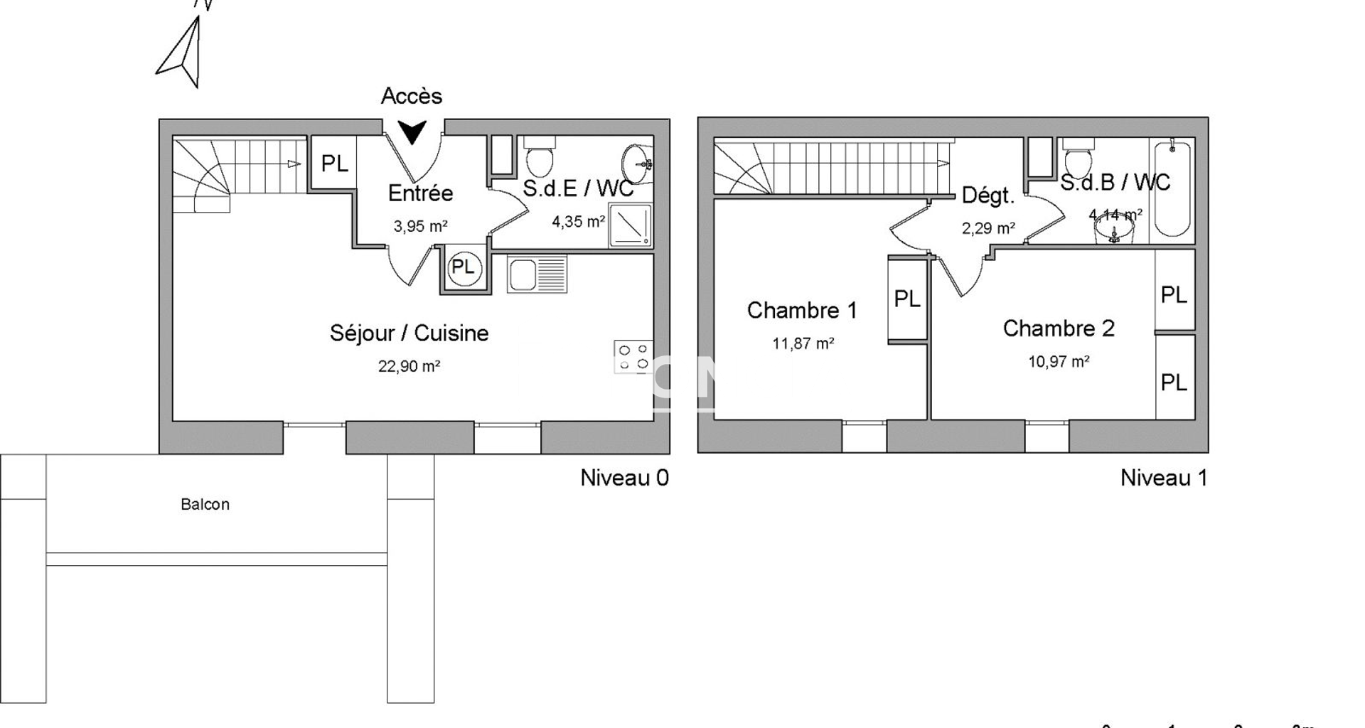 Appartement 3 pièces (60.47 m²) à louer - Le Pontet (84130)