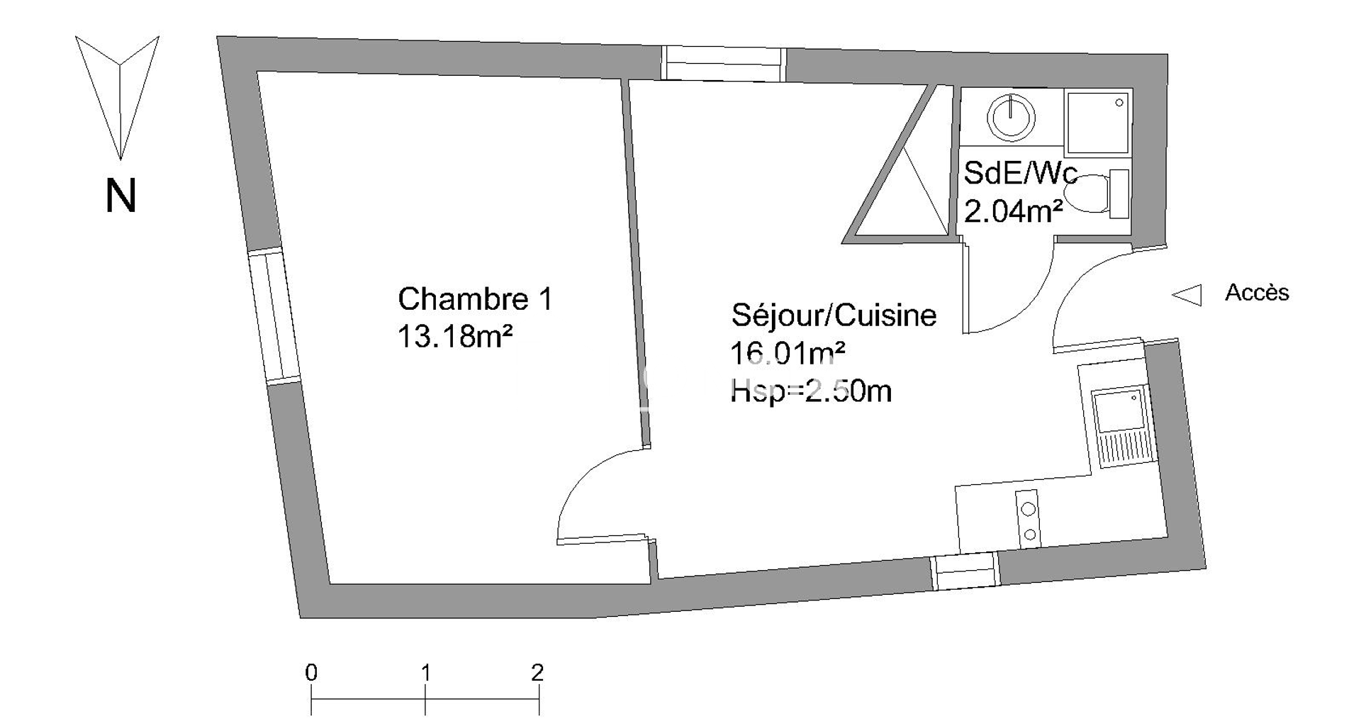 Appartement 2 pièces (31.23 m²) à louer - Saint-laurent-des-arbres (30126)