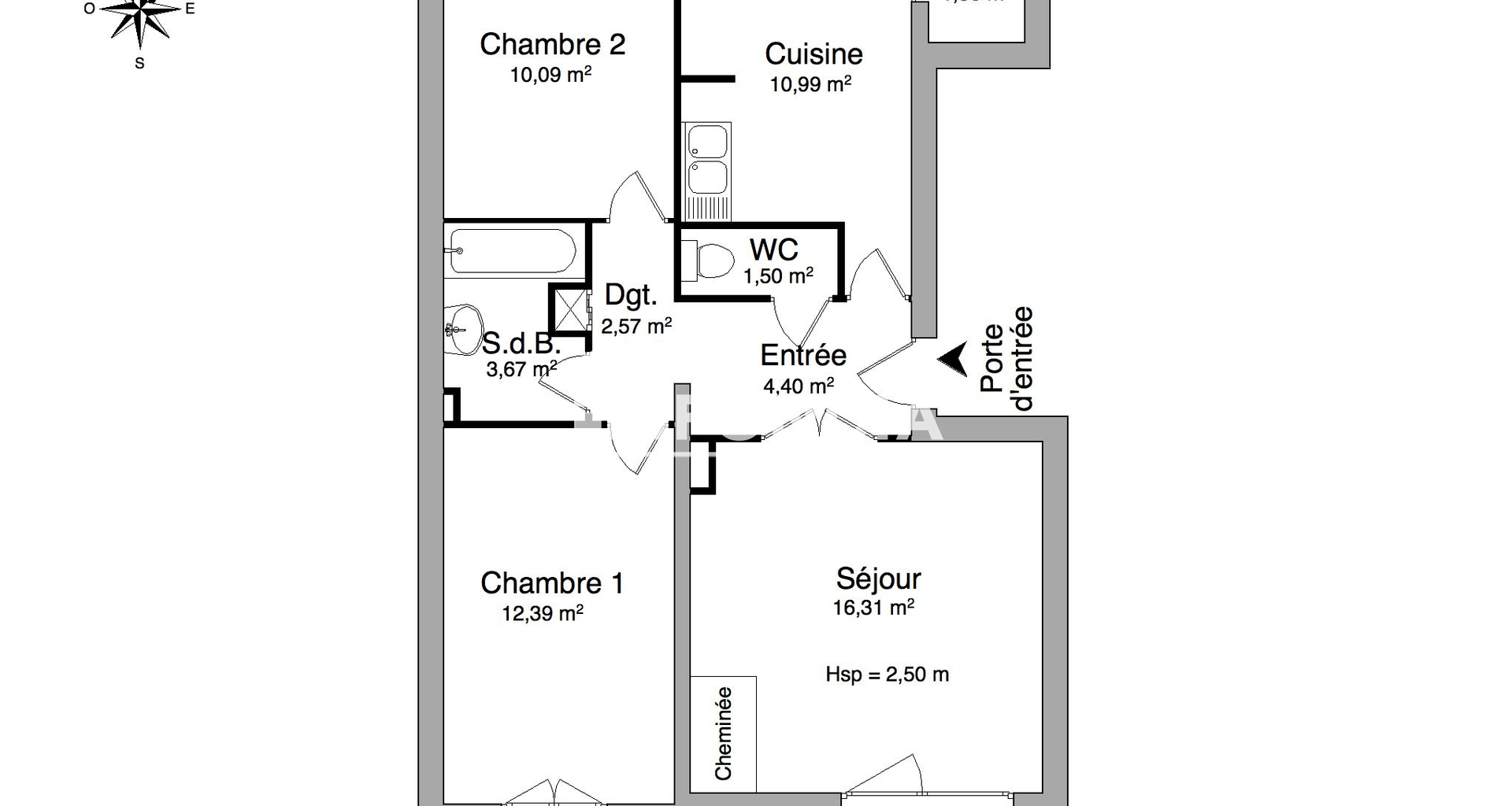 Appartement 3 pièces (64.92 m²) à louer - Avignon (84000)