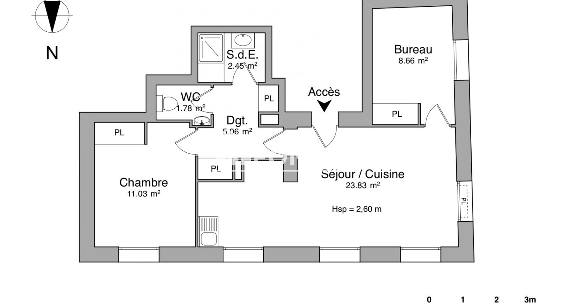 Appartement 3 pièces (52.81 m²) à louer - Avignon (84000)