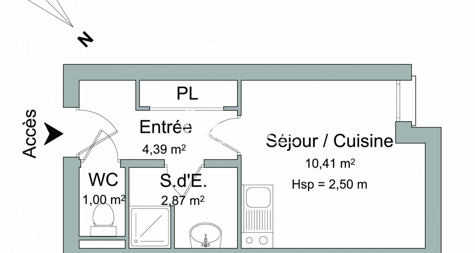 Studio (18.67 m²) à louer - Le Pontet (84130)
