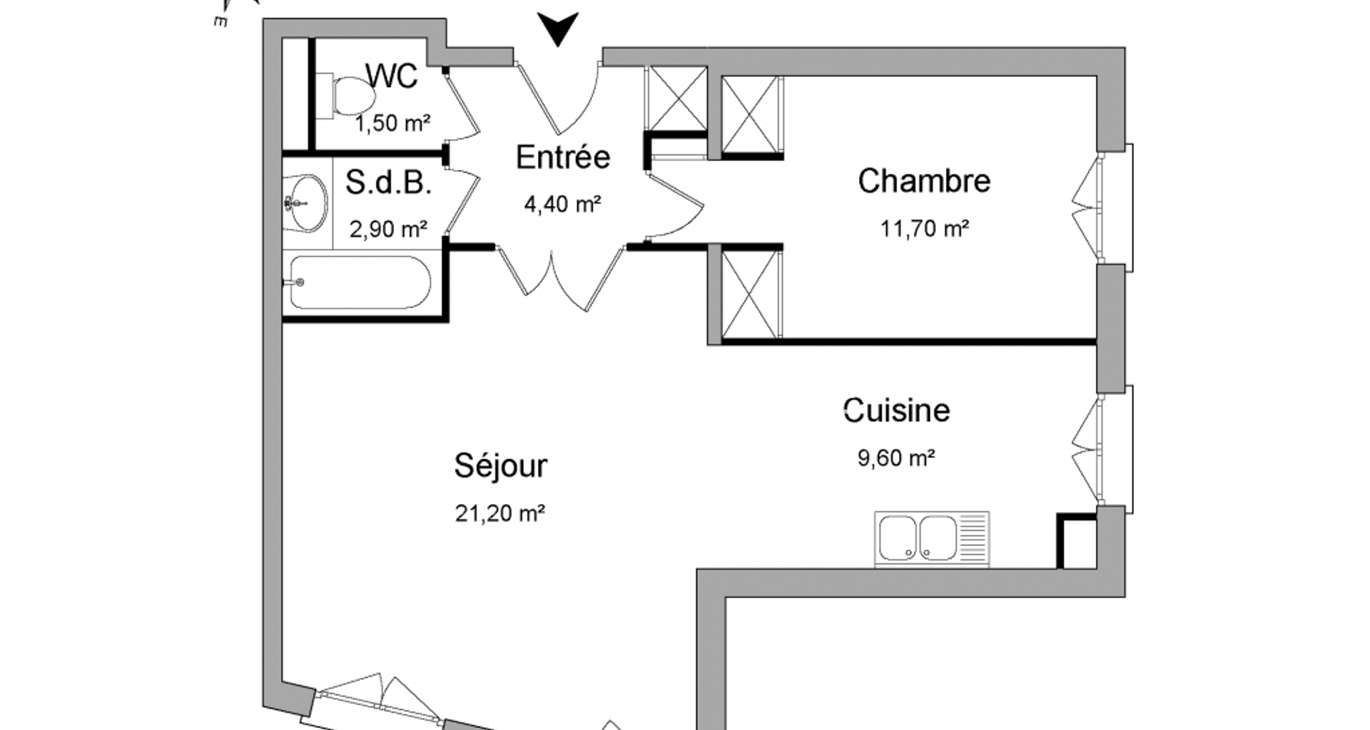 Appartement 2 pièces (51.3 m²) à louer - Avignon (84000)