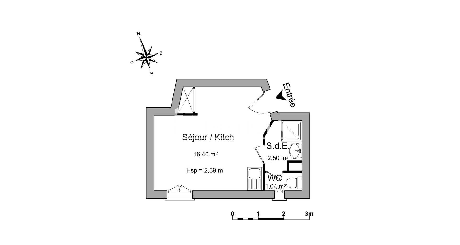 Studio meublé (19.94 m²) à louer - Avignon (84000)