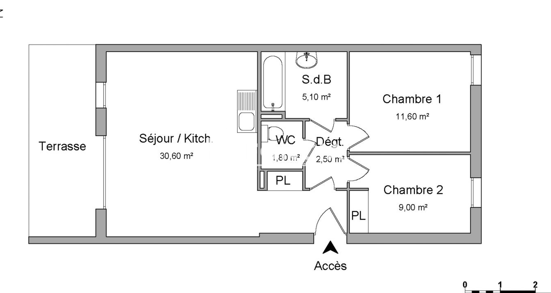 Appartement 3 pièces (60.6 m²) à louer - Montfavet (84140)