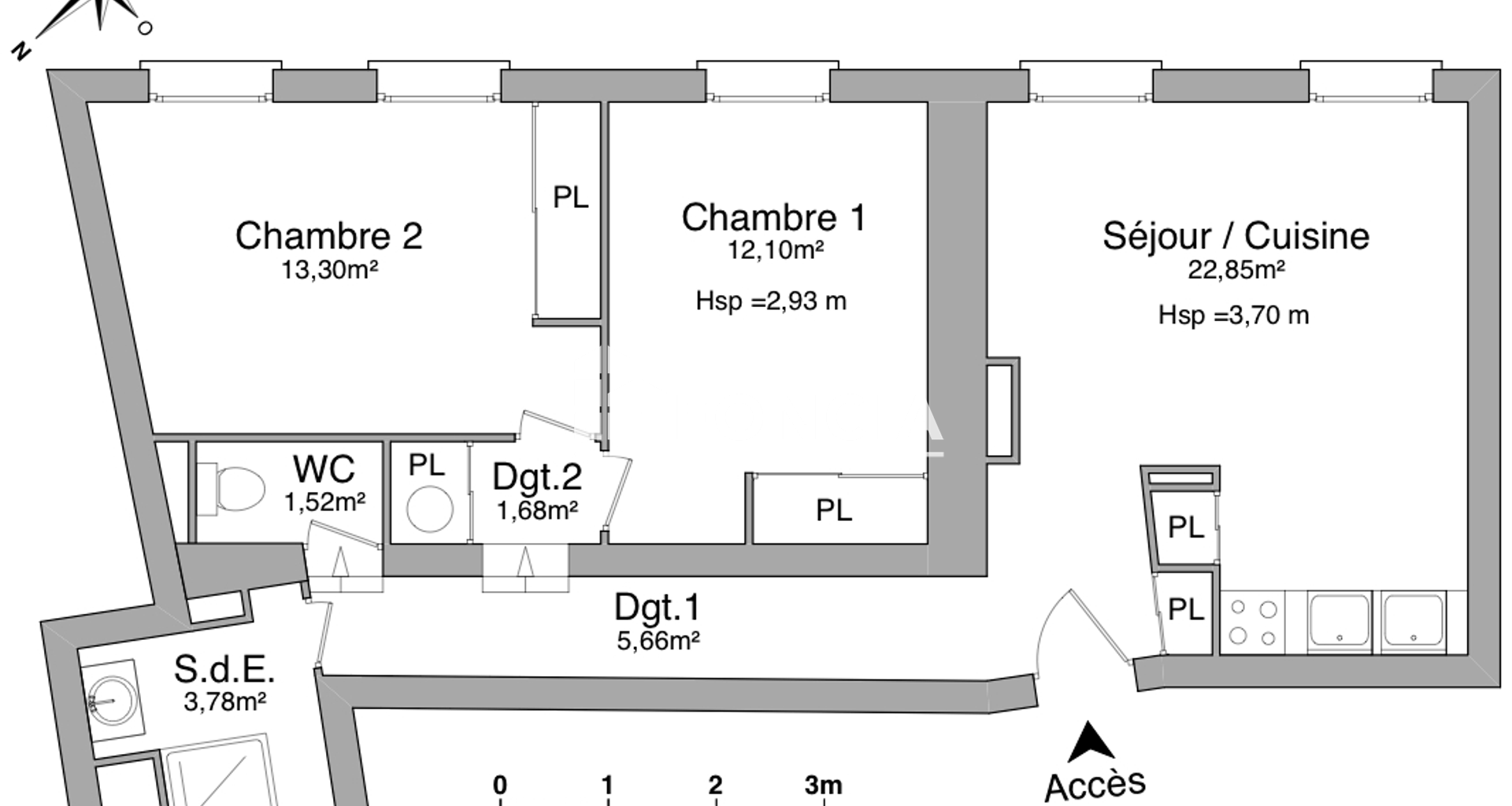 Appartement 3 pièces (60.89 m²) à louer - Avignon (84000)