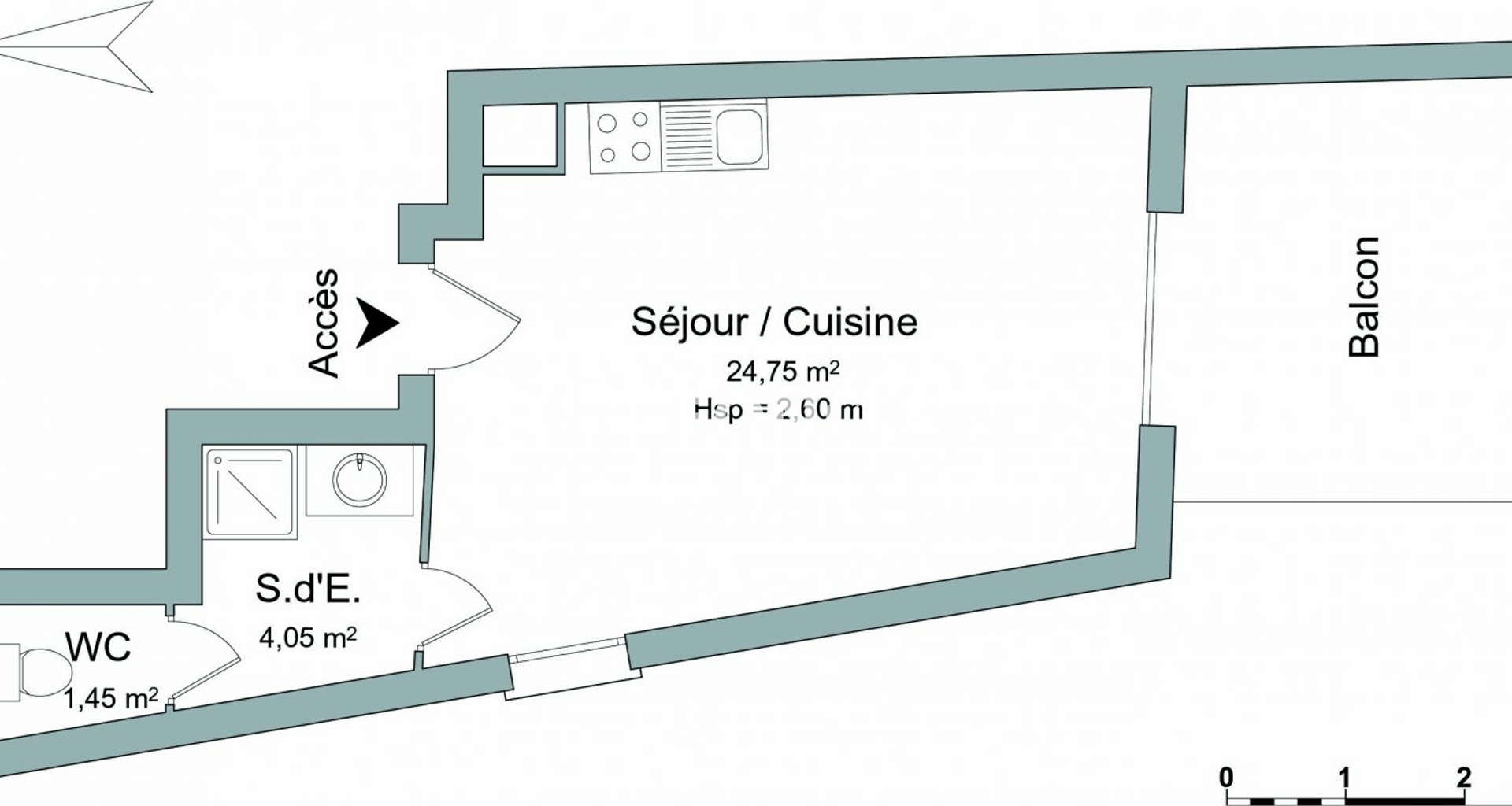 Studio (30.25 m²) à louer - Le Pontet (84130)