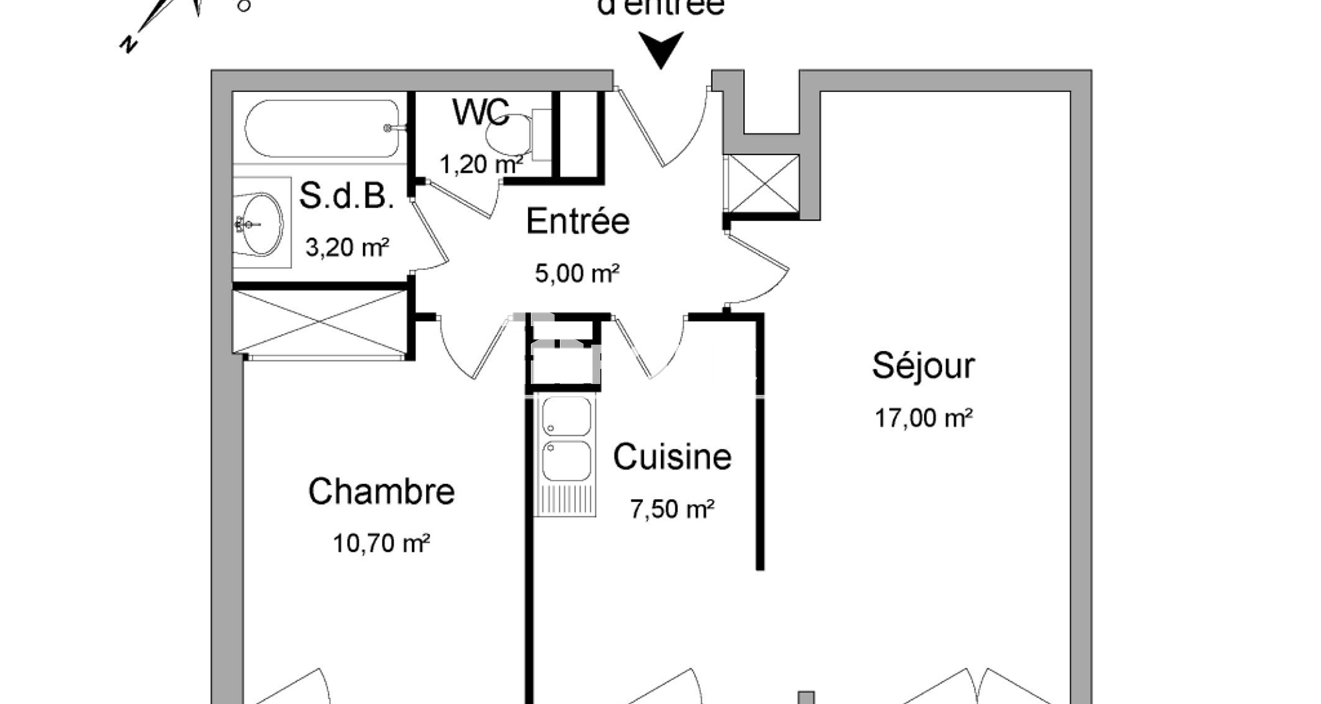 Appartement 2 pièces (44.6 m²) à louer - Avignon (84000)