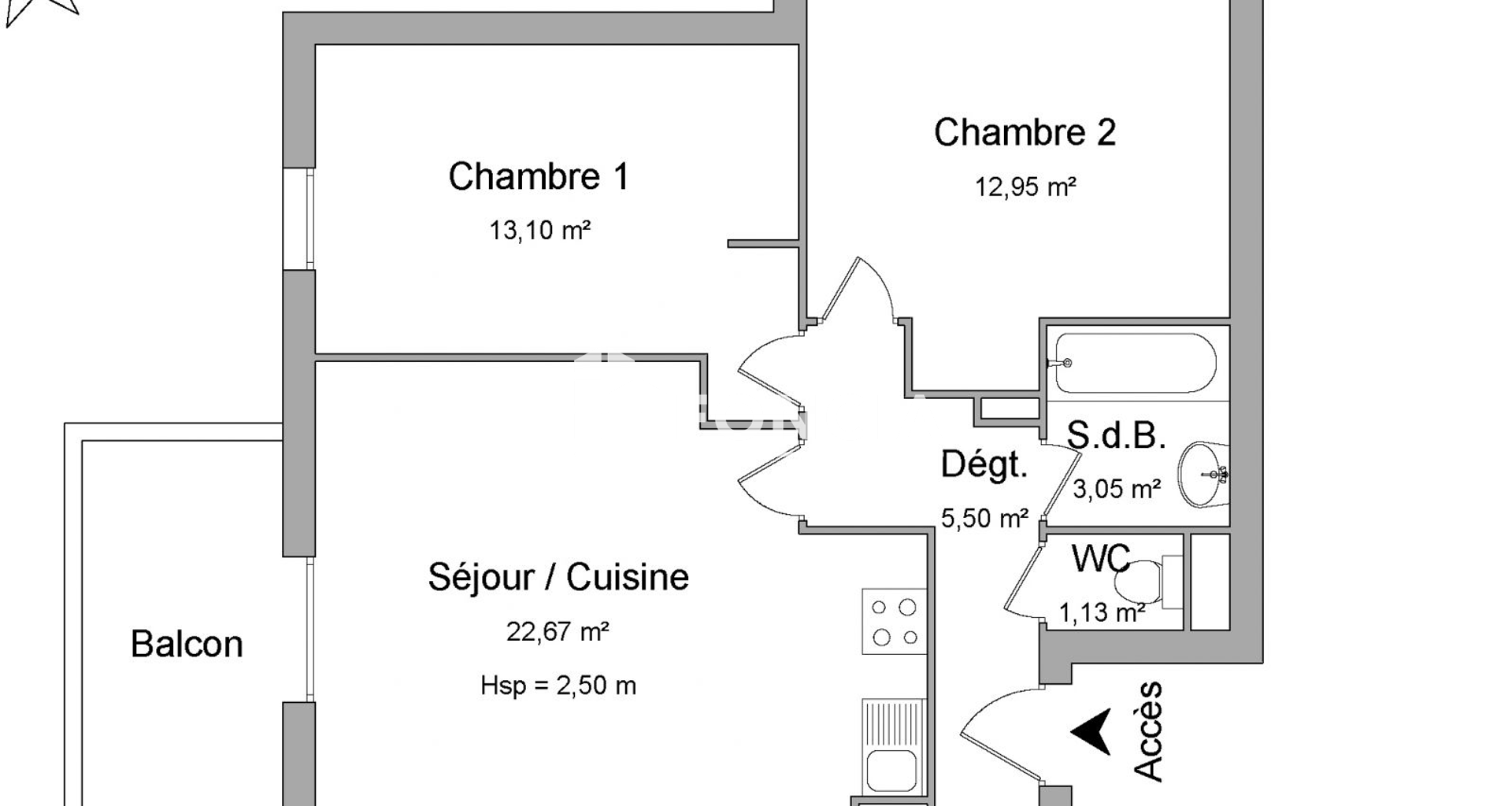 Appartement 3 pièces (58.4 m²) à louer - Le Pontet (84130)