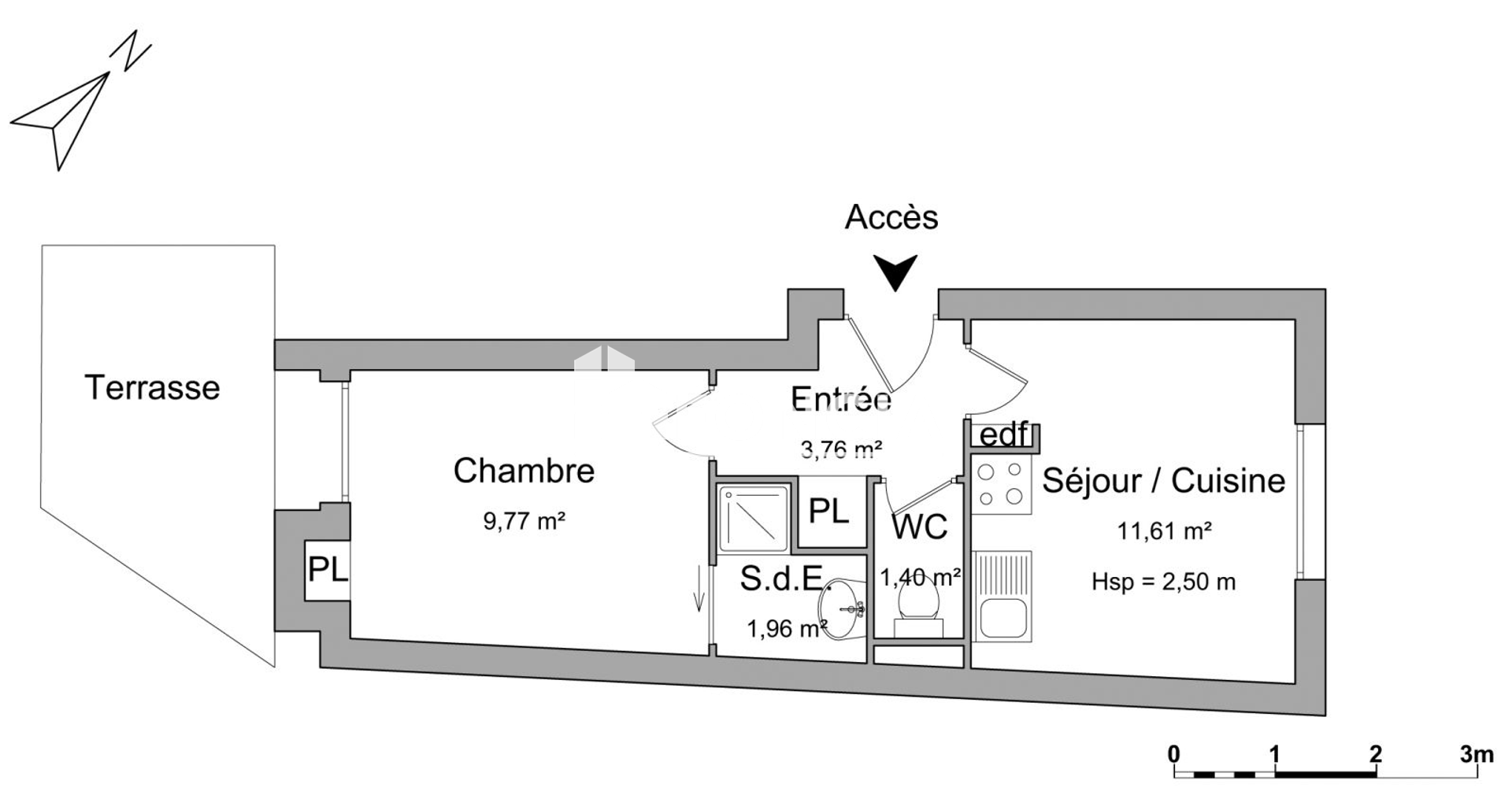 Appartement 2 pièces (28.5 m²) à louer - Avignon (84000)