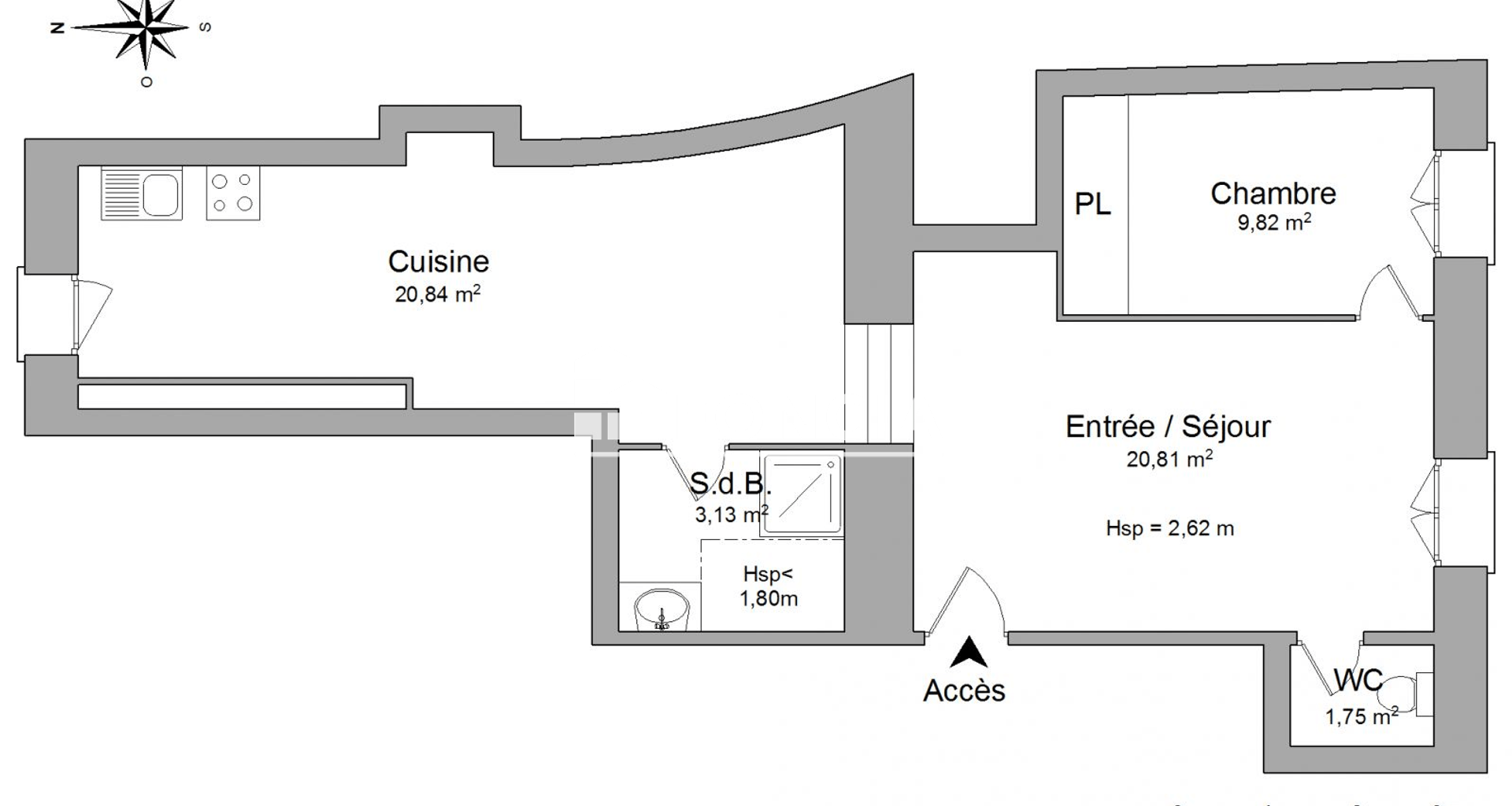 Appartement meublé 2 pièces (56.7 m²) à louer - Bagnols-sur-cèze (30200)