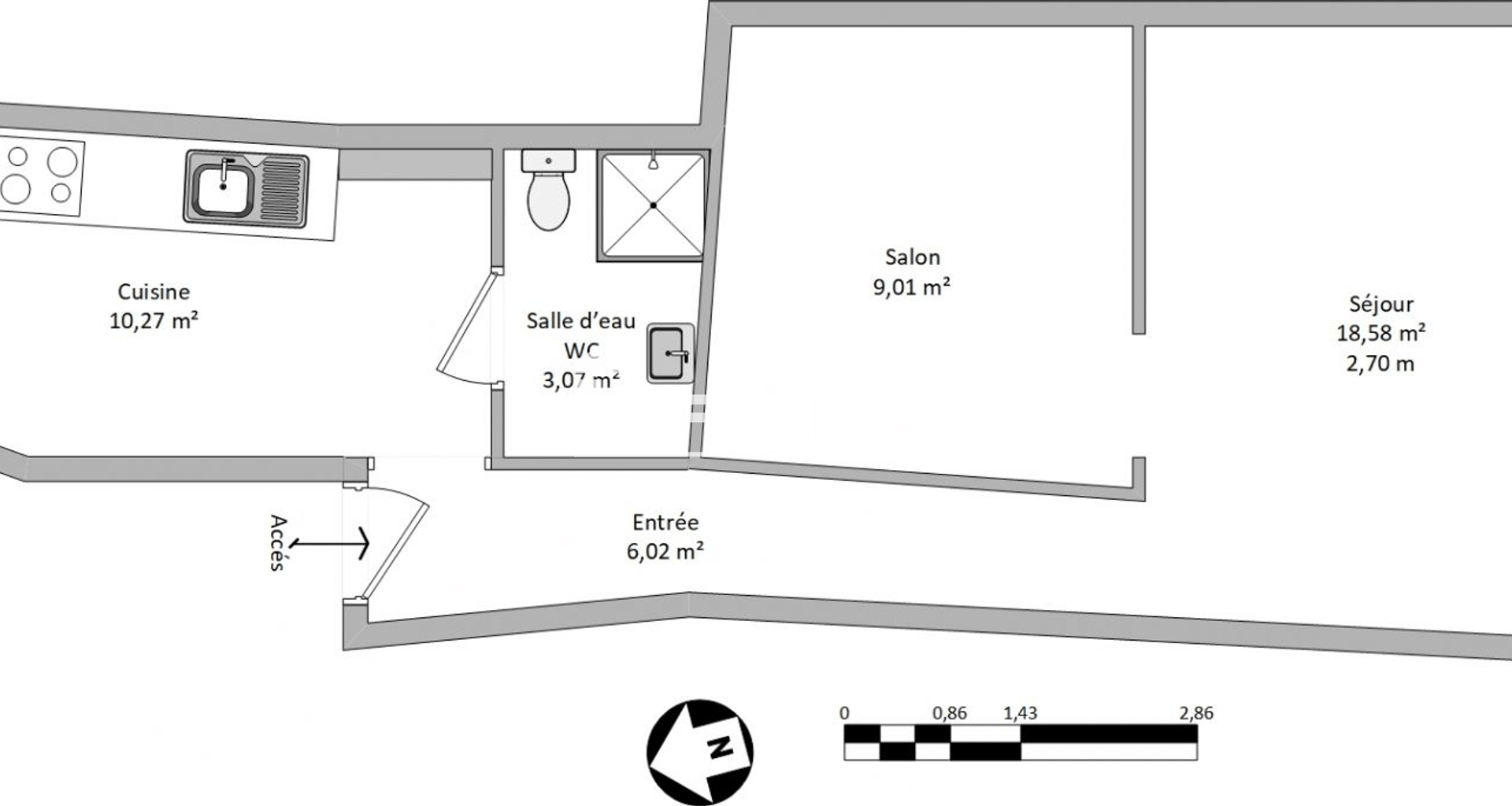 Appartement 2 pièces (47.74 m²) à louer - Avignon (84000)
