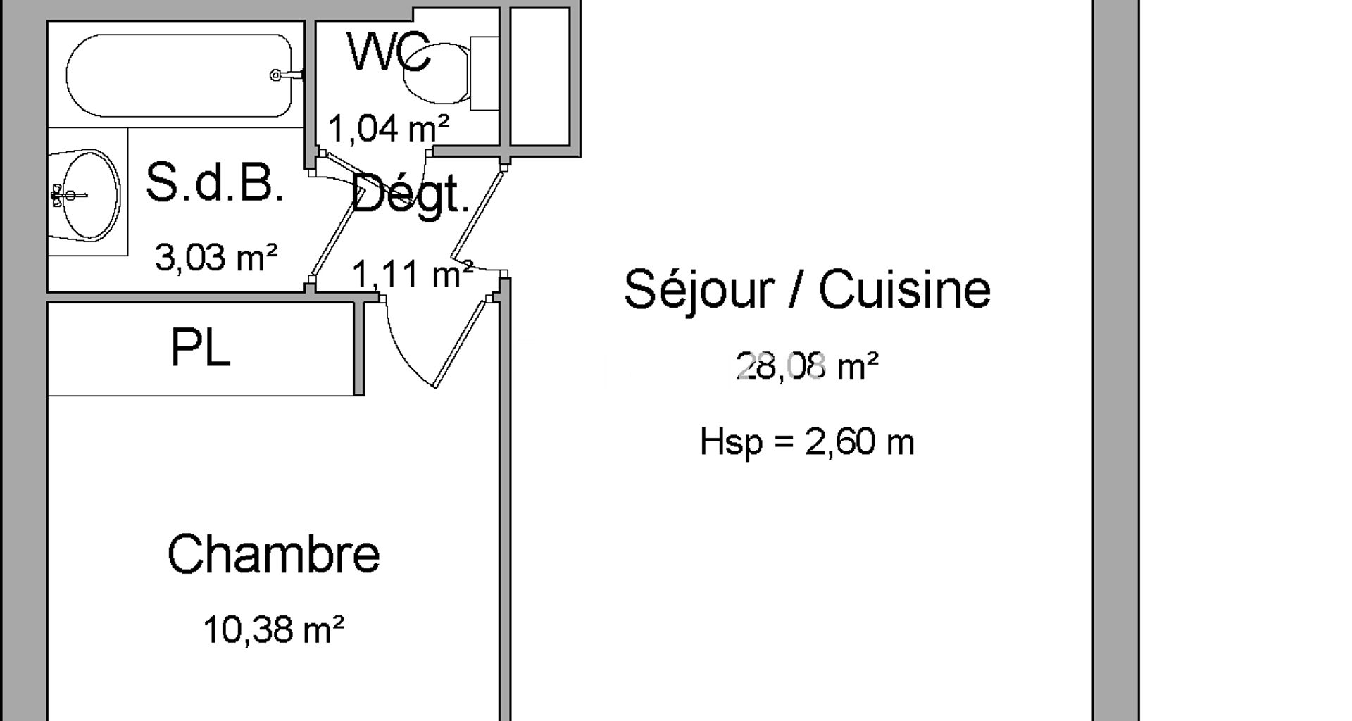 Appartement 2 pièces (43.64 m²) à louer - Avignon (84000)