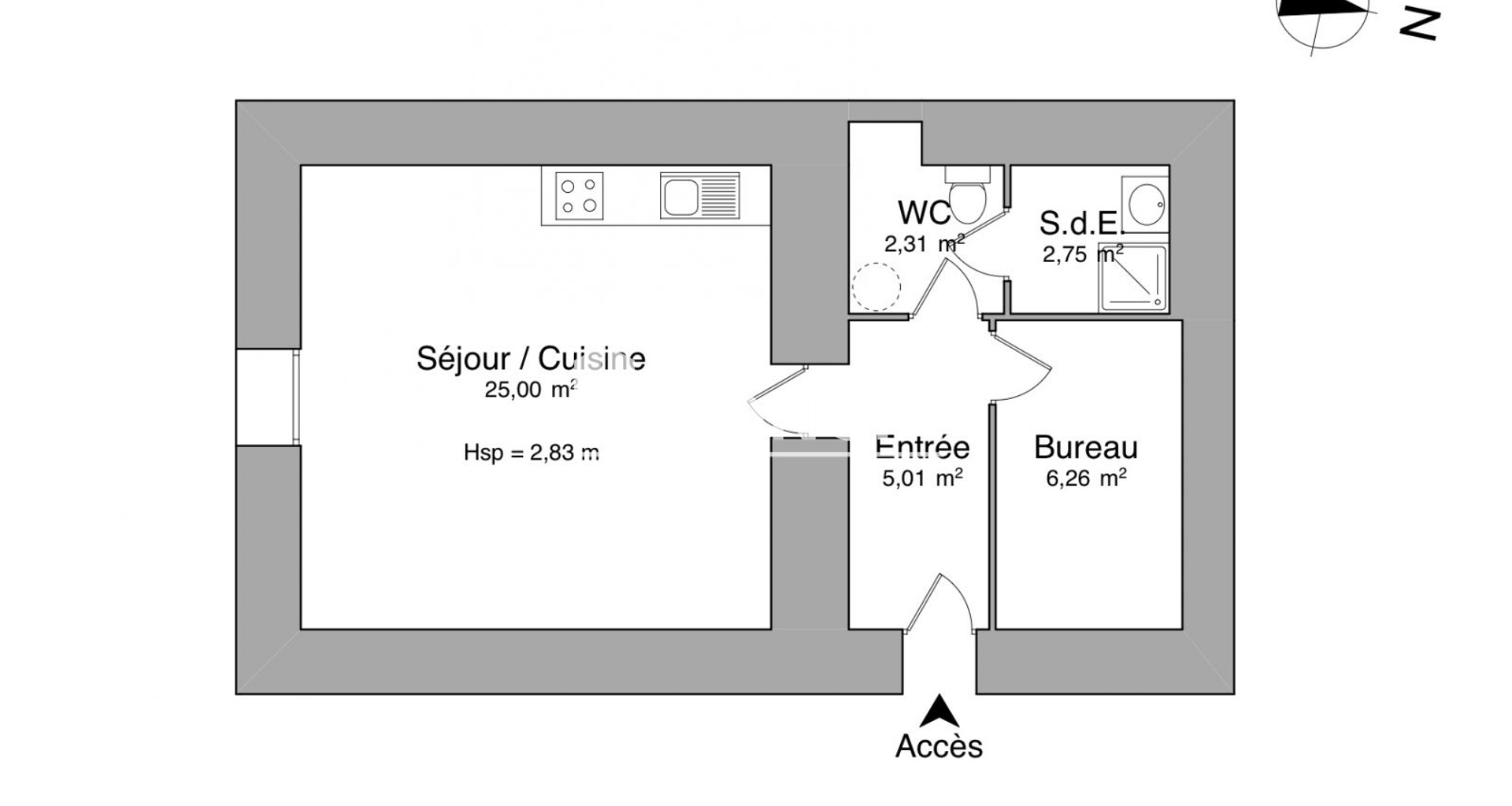 Studio (41.33 m²) à louer - Orange (84100)