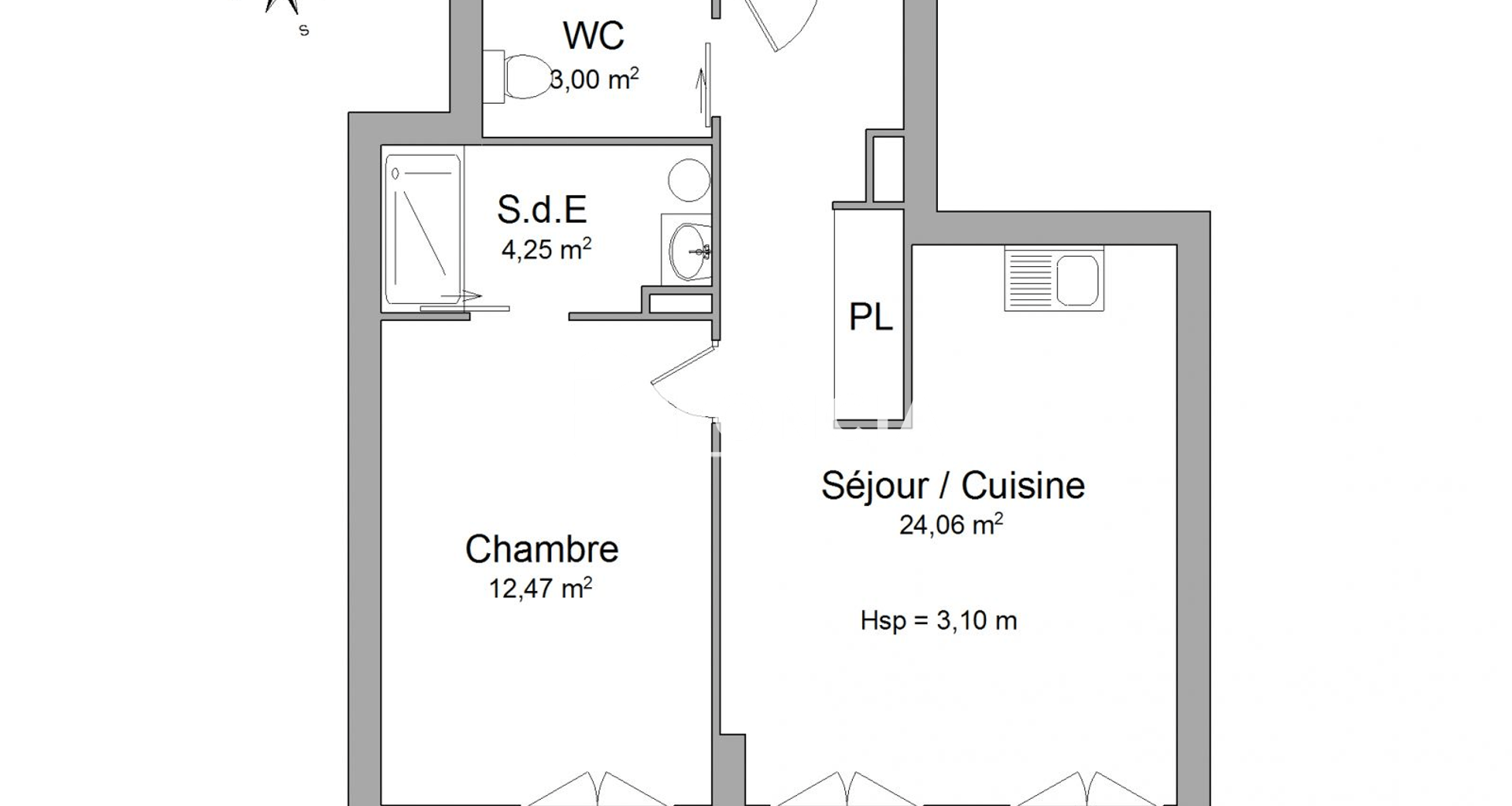 Appartement 2 pièces (43.78 m²) à louer - Avignon (84000)