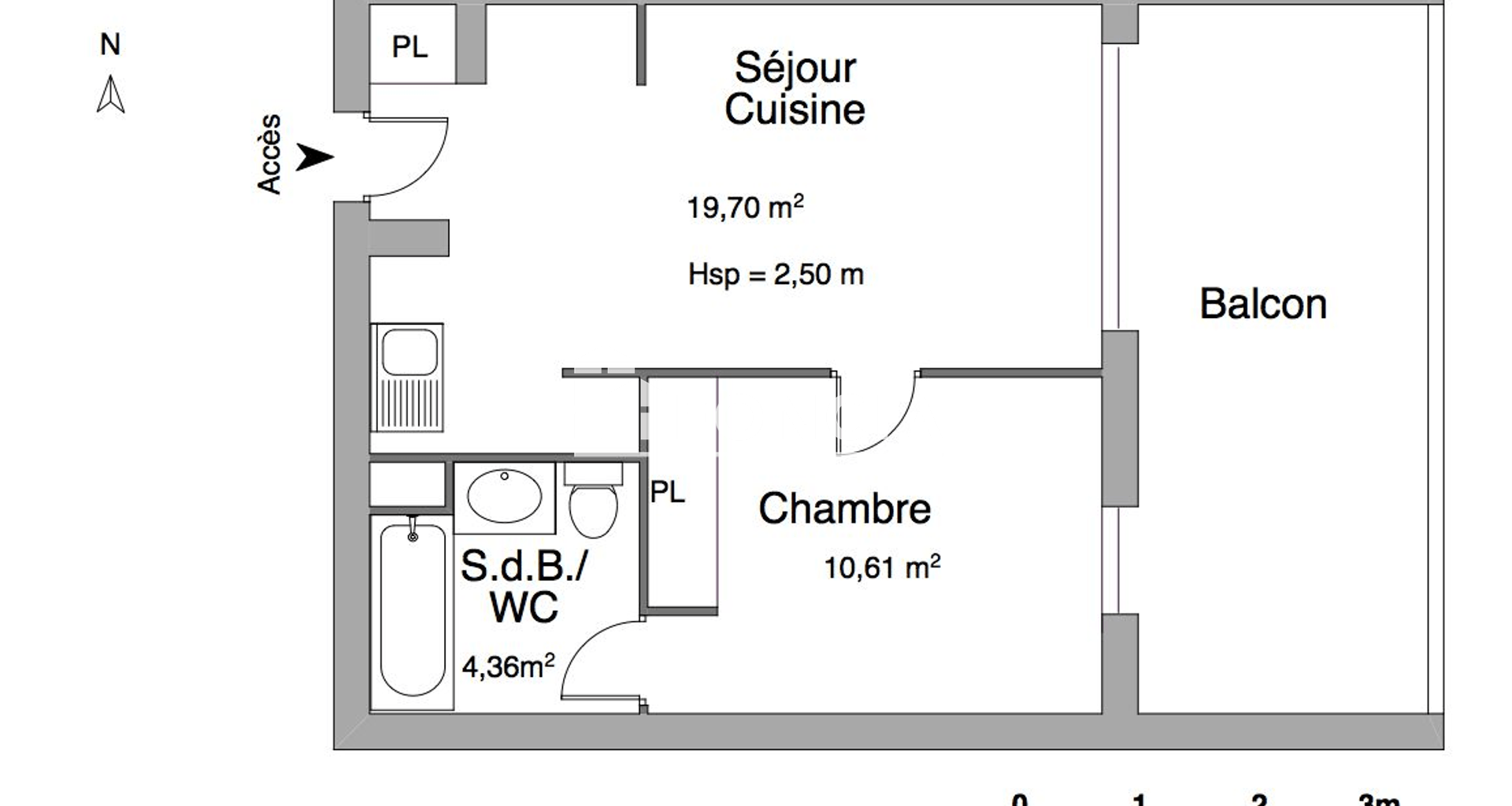 Appartement 2 pièces (34.67 m²) à louer - Villeneuve-lès-avignon (30400)