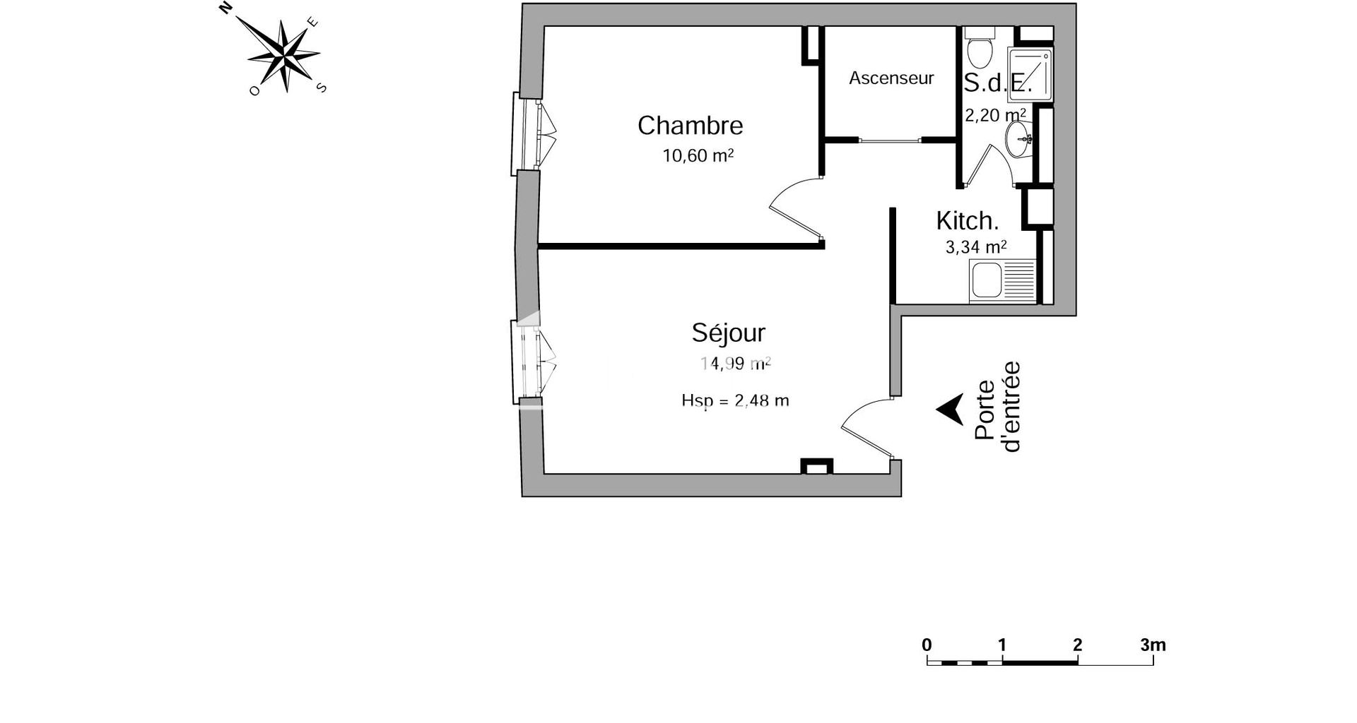 Appartement 2 pièces (32.23 m²) à louer - Avignon (84000)