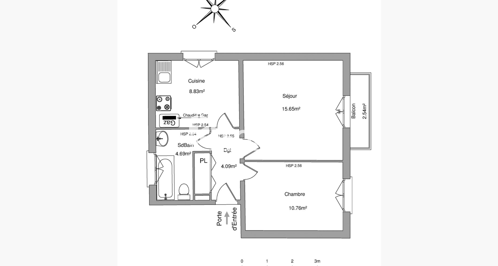 Appartement 2 pièces (42.97 m²) à vendre - Poitiers (86000)