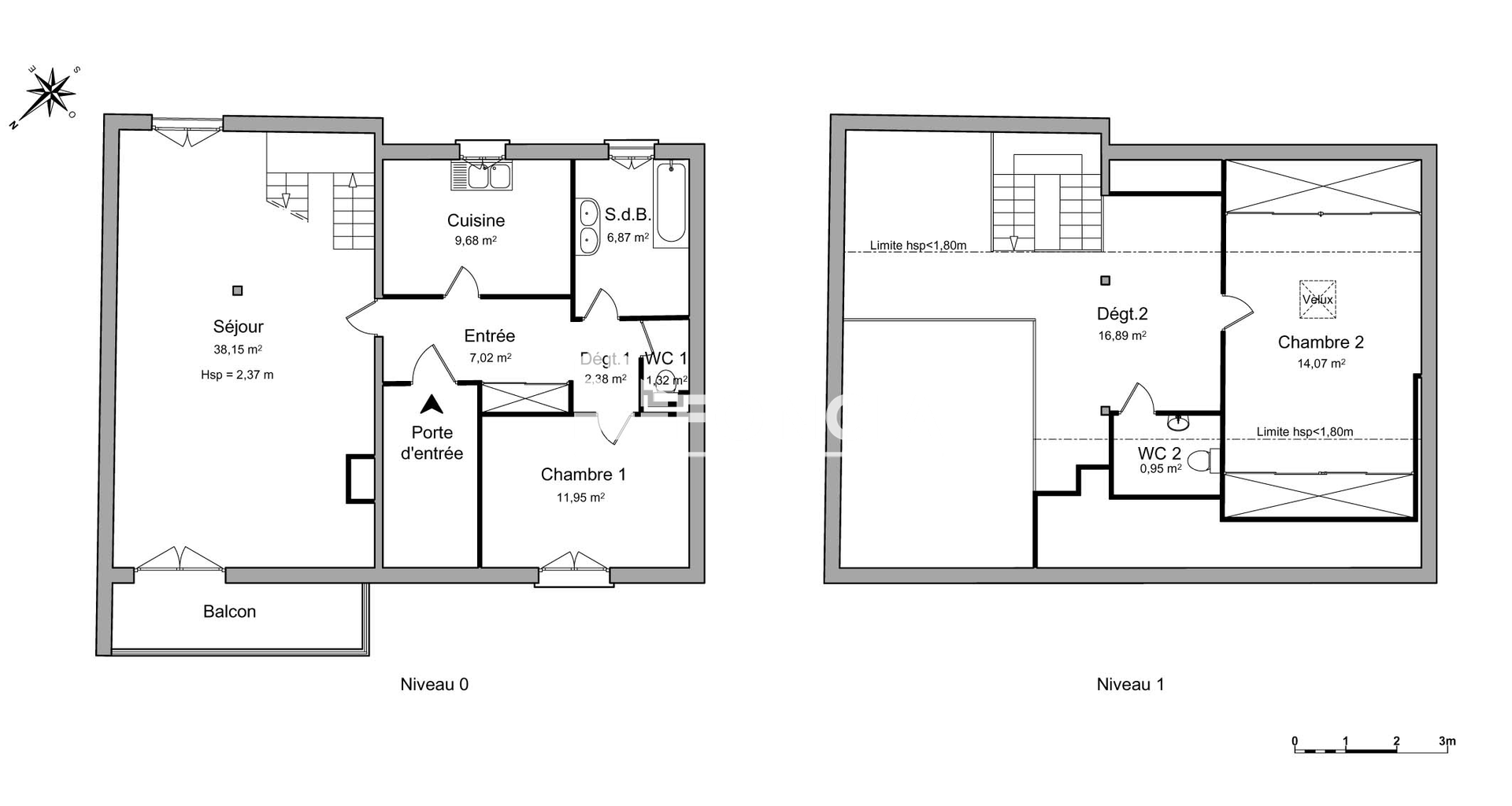 Appartement 3 pièces (113.54 m²) à louer - Jarville-la-malgrange (54140)