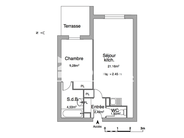 Appartement 2 pièces (38.89 m²) à louer - Perpignan (66000)