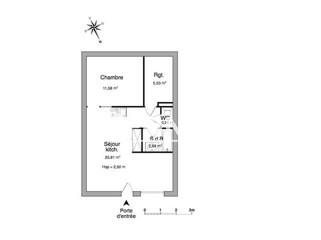 Studio (46.52 m²) à louer - Laval (53000)