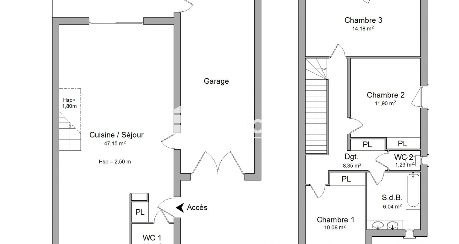 Maison 5 pièces (102.14 m²) à louer - Saint-étienne (42100)
